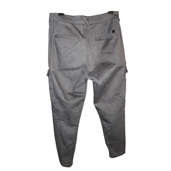 Jack & Jones Gray Tapered Cargo Pants Men 32 Stretch Utility Workwear Streetwear - Picture 9 of 12